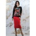 Embroidered Costume "Fairy World" Black Red